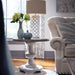 Sedona Round End Table in Heavy Distressed White - Furniture 4 Less (Jacksonville, NC)