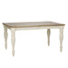 Cumberland Creek Rectangular Leg Table in Nutmeg/White - Furniture 4 Less (Jacksonville, NC)