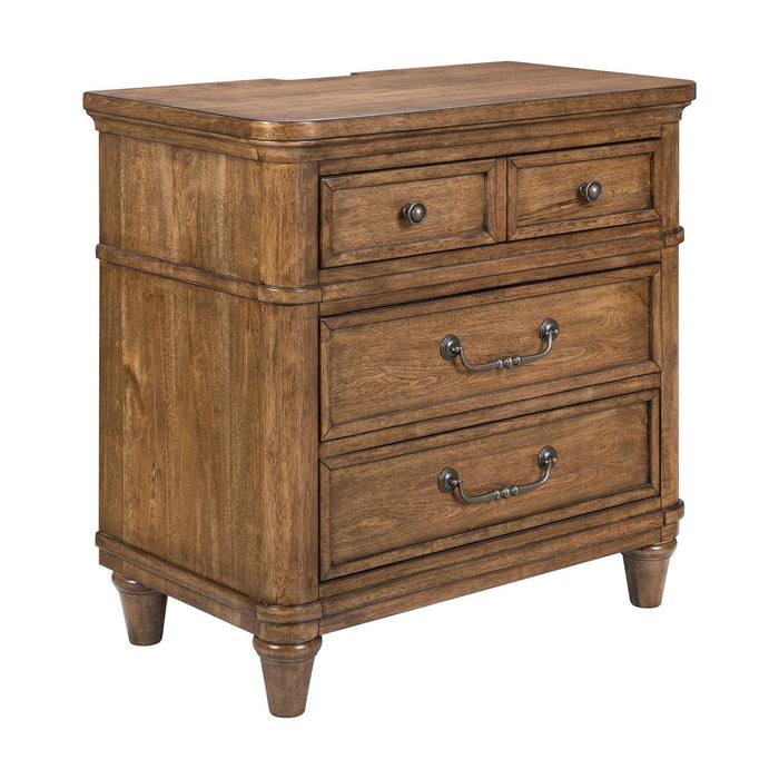 Harrison Heights Nightstand w/ Charging Station - Furniture 4 Less (Jacksonville, NC)