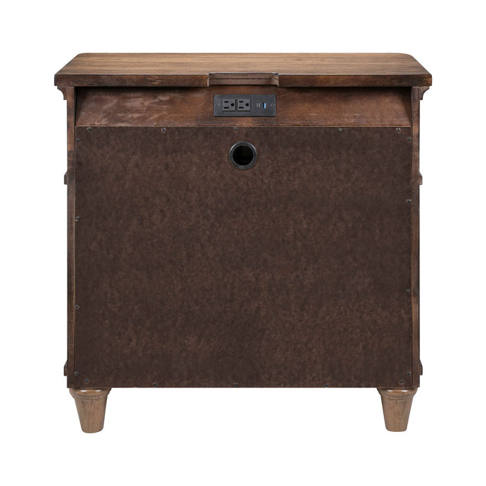 Harrison Heights Nightstand w/ Charging Station - Furniture 4 Less (Jacksonville, NC)