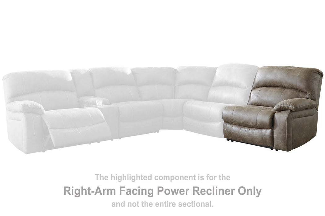 Segburg Power Reclining Sectional - Furniture 4 Less (Jacksonville, NC)