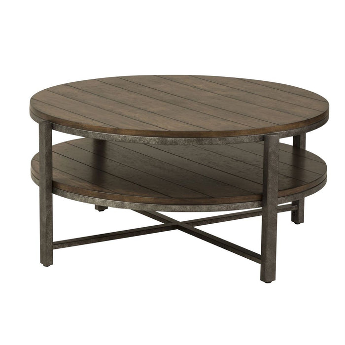 Liberty Breckinridge Round Cocktail Table in Mahogany - Furniture 4 Less (Jacksonville, NC)