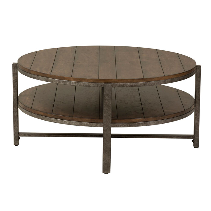 Breckinridge Round Cocktail Table in Mahogany - Furniture 4 Less (Jacksonville, NC)