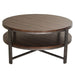 Breckinridge Round Cocktail Table in Mahogany - Furniture 4 Less (Jacksonville, NC)