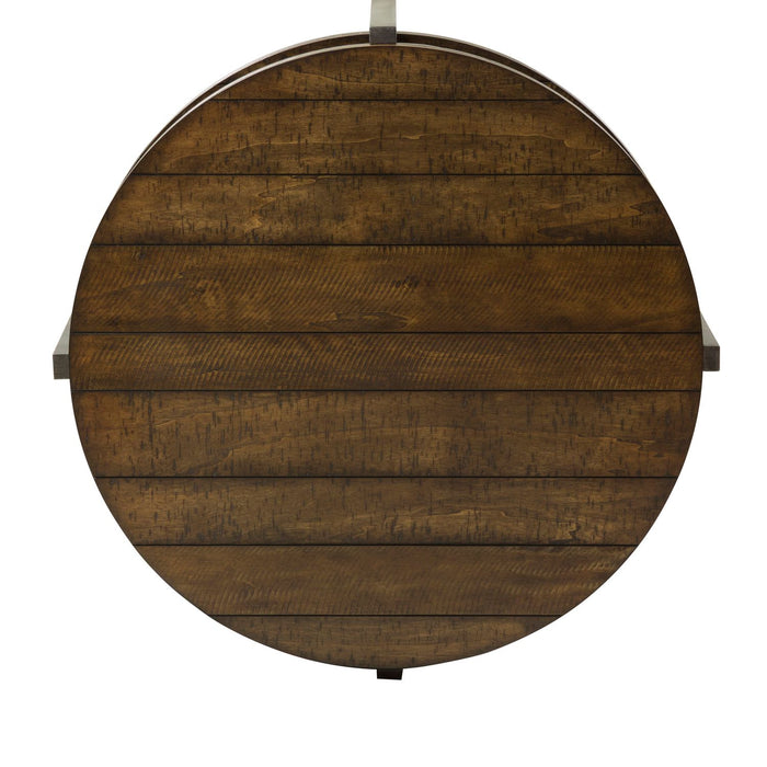 Breckinridge Round Cocktail Table in Mahogany - Furniture 4 Less (Jacksonville, NC)