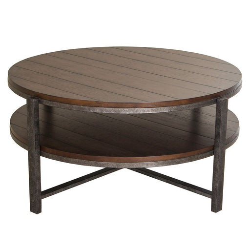 Liberty Breckinridge Round Cocktail Table in Mahogany - Furniture 4 Less (Jacksonville, NC)