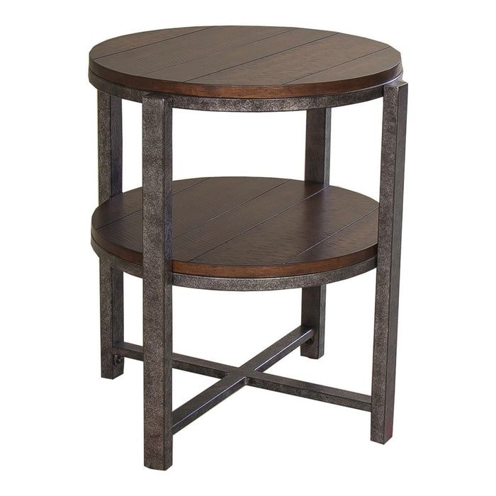 Liberty Breckinridge Round End Table in Mahogany - Furniture 4 Less (Jacksonville, NC)