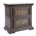 Big Valley 2 Drawer Night Stand w/ Charging Station - Furniture 4 Less (Jacksonville, NC)