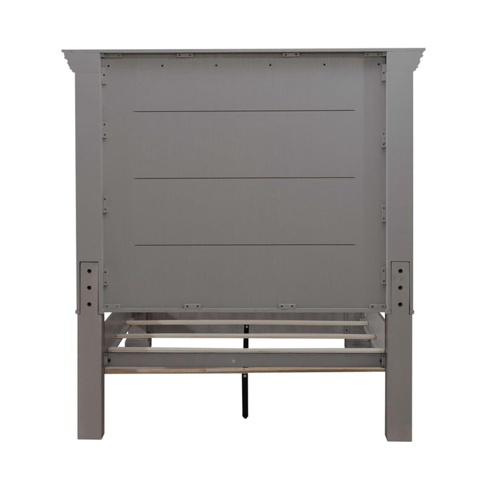 Liberty Furniture Big Valley King Mansion Panel Bed in Graystone - Furniture 4 Less (Jacksonville, NC)