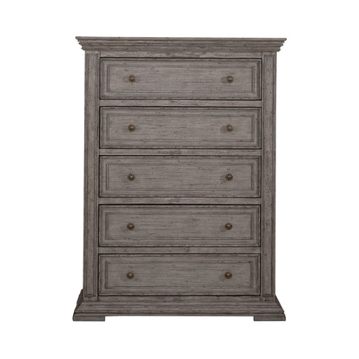 Liberty Furniture Big Valley 5 Drawer Chest in Graystone - Furniture 4 Less (Jacksonville, NC)
