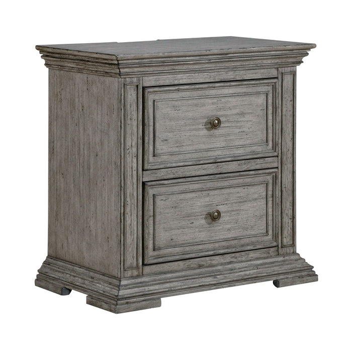 Big Valley 2 Drawer Night Stand w/ Charging Station - Furniture 4 Less (Jacksonville, NC)