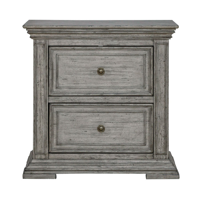 Big Valley 2 Drawer Night Stand w/ Charging Station - Furniture 4 Less (Jacksonville, NC)
