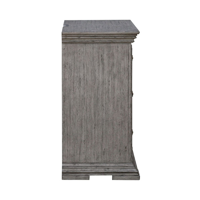 Liberty Furniture Big Valley Bedside Chest with Charging Station in Graystone - Furniture 4 Less (Jacksonville, NC)