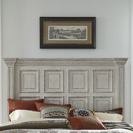 Liberty Furniture Big Valley Cal King Panel Bed in Whitestone - Furniture 4 Less (Jacksonville, NC)