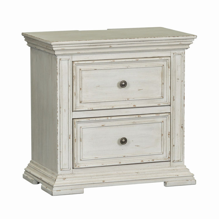 Big Valley 2 Drawer Night Stand w/ Charging Station - Furniture 4 Less (Jacksonville, NC)