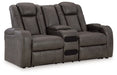 Fyne-Dyme Power Reclining Loveseat with Console - Furniture 4 Less (Jacksonville, NC)