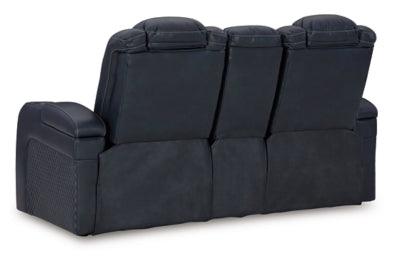 Fyne-Dyme Power Reclining Loveseat with Console - Furniture 4 Less (Jacksonville, NC)