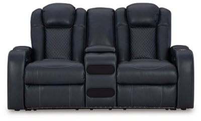 Fyne-Dyme Power Reclining Loveseat with Console - Furniture 4 Less (Jacksonville, NC)