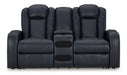 Fyne-Dyme Power Reclining Loveseat with Console - Furniture 4 Less (Jacksonville, NC)