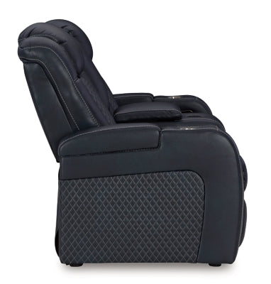 Fyne-Dyme Power Reclining Loveseat with Console - Furniture 4 Less (Jacksonville, NC)