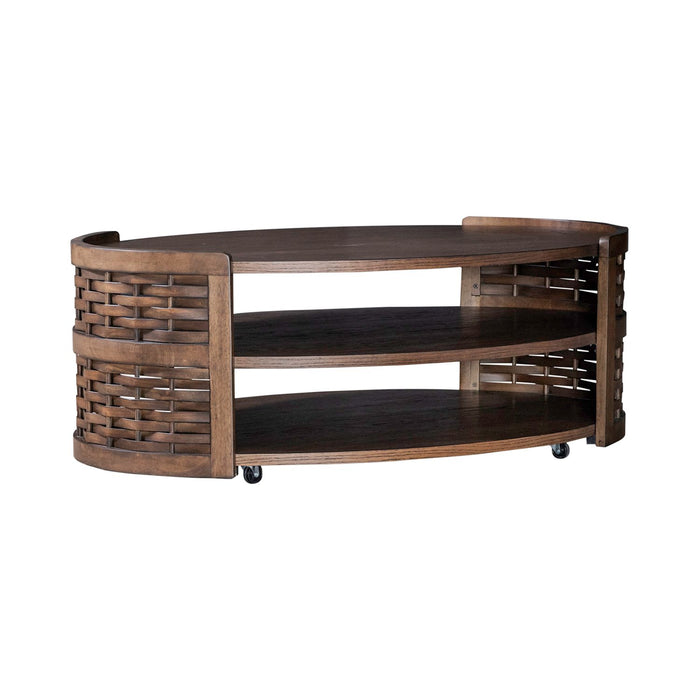 Warren Park Oval Cocktail Table - Furniture 4 Less (Jacksonville, NC)
