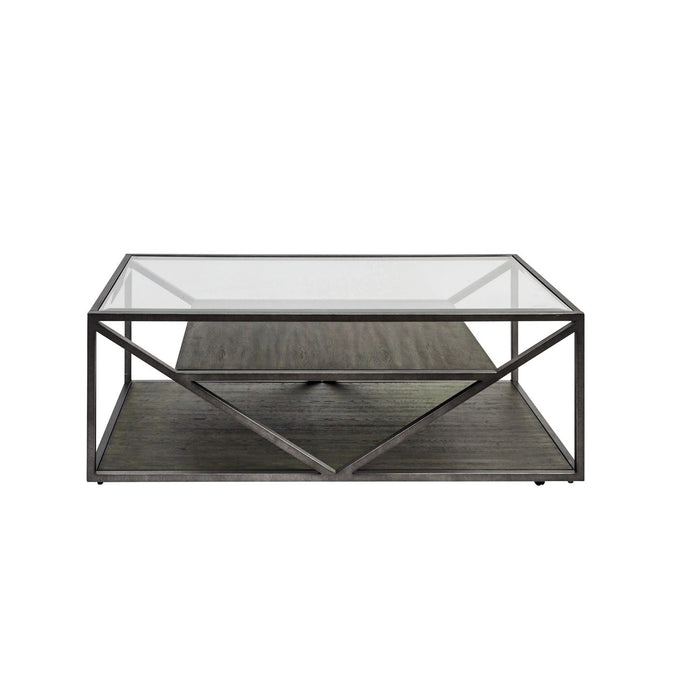 Arista Rectangular Cocktail Table in Cobblestone Brown - Furniture 4 Less (Jacksonville, NC)
