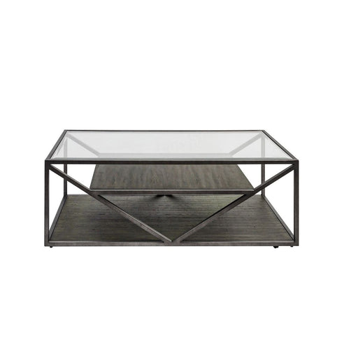 Liberty Furniture Arista Rectangular Cocktail Table in Cobblestone Brown image