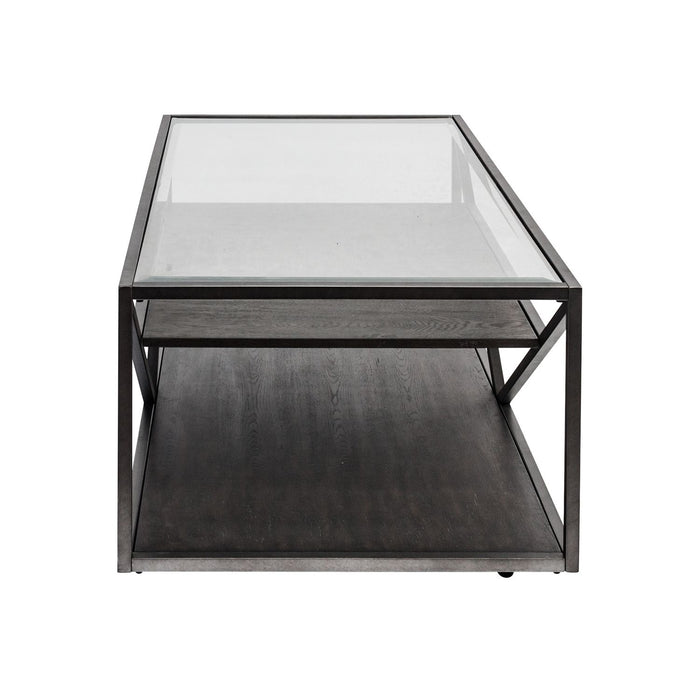 Arista Rectangular Cocktail Table in Cobblestone Brown - Furniture 4 Less (Jacksonville, NC)