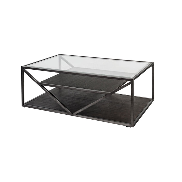 Arista Rectangular Cocktail Table in Cobblestone Brown - Furniture 4 Less (Jacksonville, NC)