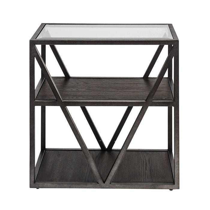 Arista Chair Side Table in Cobblestone Brown - Furniture 4 Less (Jacksonville, NC)