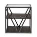 Arista Chair Side Table in Cobblestone Brown - Furniture 4 Less (Jacksonville, NC)