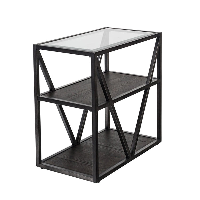 Arista Chair Side Table in Cobblestone Brown - Furniture 4 Less (Jacksonville, NC)