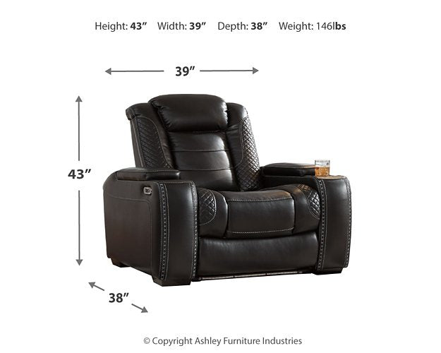 Party Time Power Recliner - Furniture 4 Less (Jacksonville, NC)