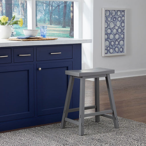 Liberty Furniture Creations II 24 Inch Sawhorse Barstool in Gray (Set of 2) - Furniture 4 Less (Jacksonville, NC)