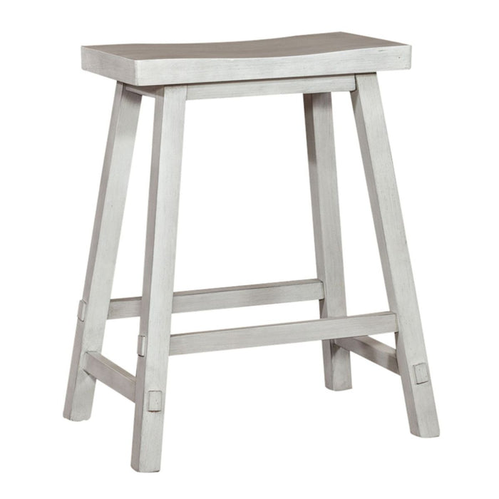 Liberty Furniture Creations II 30 Inch Sawhorse Barstool in White (Set of 2) - Furniture 4 Less (Jacksonville, NC)
