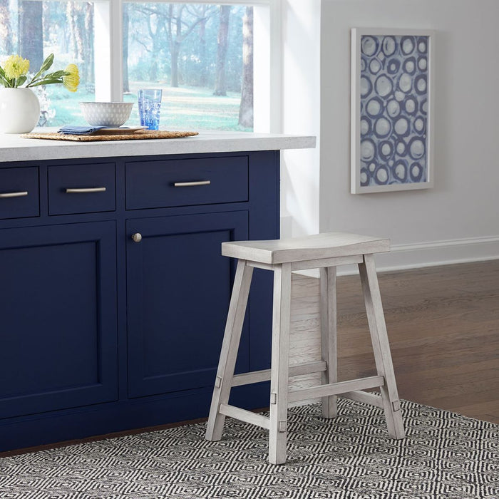 Liberty Furniture Creations II 30 Inch Sawhorse Barstool in White (Set of 2) - Furniture 4 Less (Jacksonville, NC)