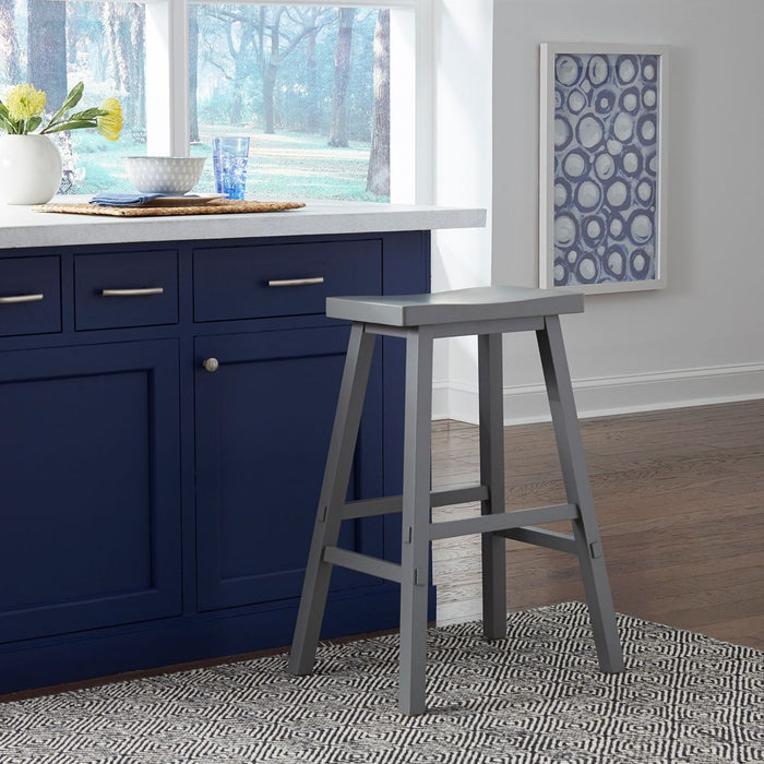 Liberty Furniture Creations II 30 Inch Sawhorse Stool in Gray (Set of 2) - Furniture 4 Less (Jacksonville, NC)