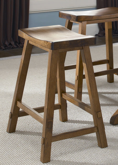 Liberty Furniture Creations II 30 Inch Sawhorse Barstool in Tobacco Finish (Set of 2) - Furniture 4 Less (Jacksonville, NC)
