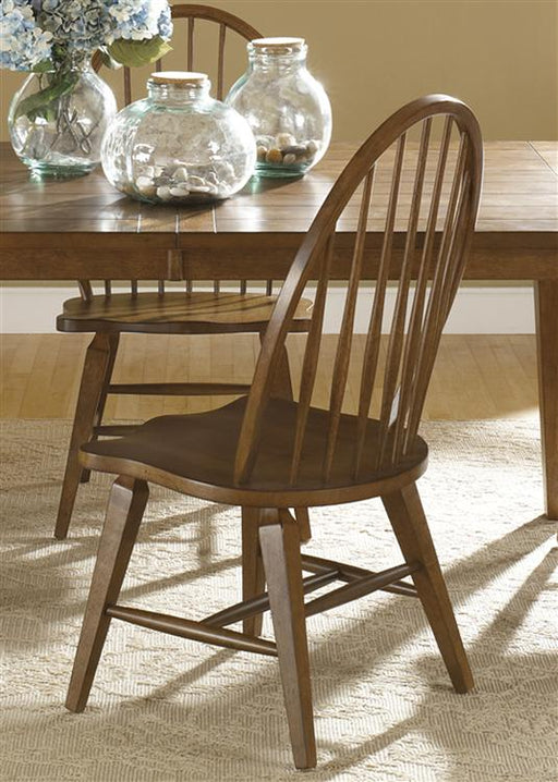 Liberty Furniture Hearthstone Windsor Back Side Chair in Rustic Oak (Set of 2) - Furniture 4 Less (Jacksonville, NC)