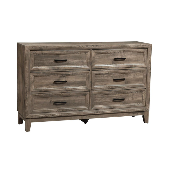 Ridgecrest 6 Drawer Dresser in Cobblestone - Furniture 4 Less (Jacksonville, NC)