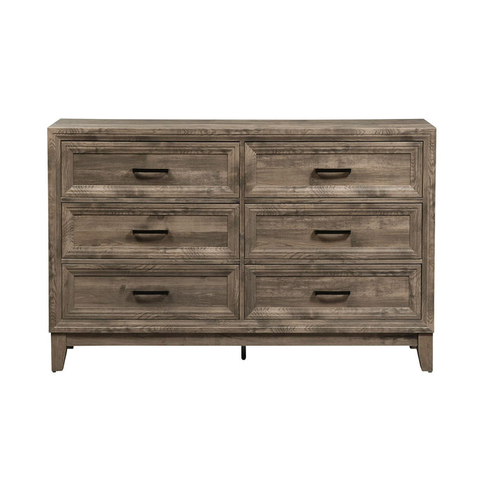 Ridgecrest 6 Drawer Dresser in Cobblestone - Furniture 4 Less (Jacksonville, NC)