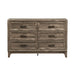 Ridgecrest 6 Drawer Dresser in Cobblestone - Furniture 4 Less (Jacksonville, NC)