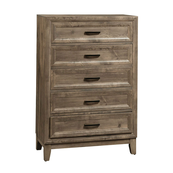 Ridgecrest 5 Drawer Chest in Cobblestone - Furniture 4 Less (Jacksonville, NC)
