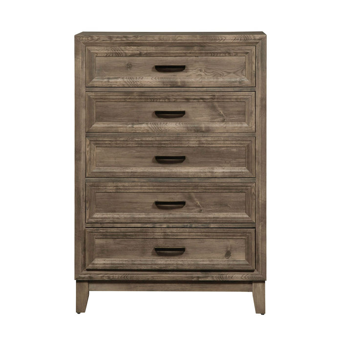 Ridgecrest 5 Drawer Chest in Cobblestone - Furniture 4 Less (Jacksonville, NC)