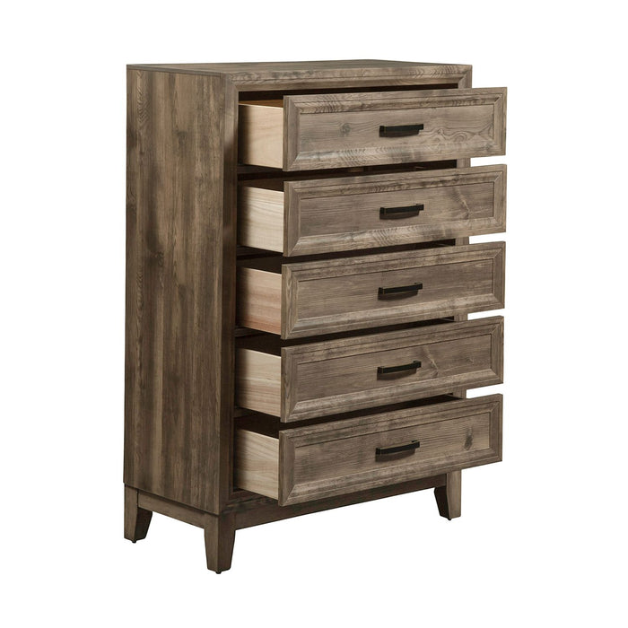Ridgecrest 5 Drawer Chest in Cobblestone - Furniture 4 Less (Jacksonville, NC)