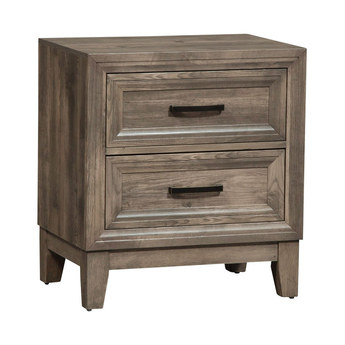 Ridgecrest 2 Drawer Nightstand in Cobblestone - Furniture 4 Less (Jacksonville, NC)