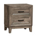 Ridgecrest 2 Drawer Nightstand in Cobblestone - Furniture 4 Less (Jacksonville, NC)