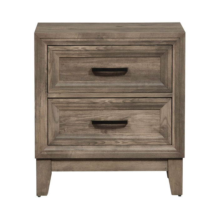 Ridgecrest 2 Drawer Nightstand in Cobblestone - Furniture 4 Less (Jacksonville, NC)
