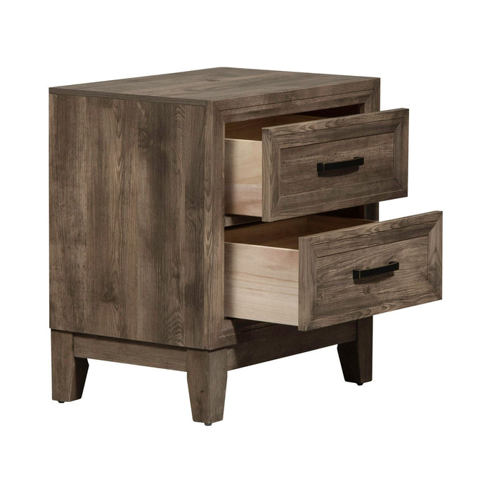Ridgecrest 2 Drawer Nightstand in Cobblestone - Furniture 4 Less (Jacksonville, NC)