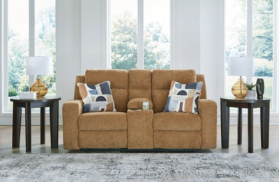 Kanlow Reclining Loveseat with Console - Furniture 4 Less (Jacksonville, NC)